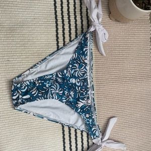 Blue Floral Bikini Bottom